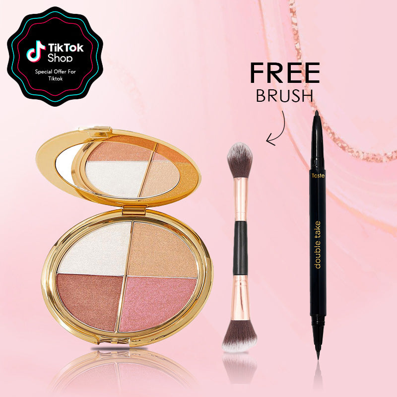 ⛪Last 3 hours 60% off⏰eye & cheek palette - eyeshadow and highlighter makeup (with Detachable Brush)