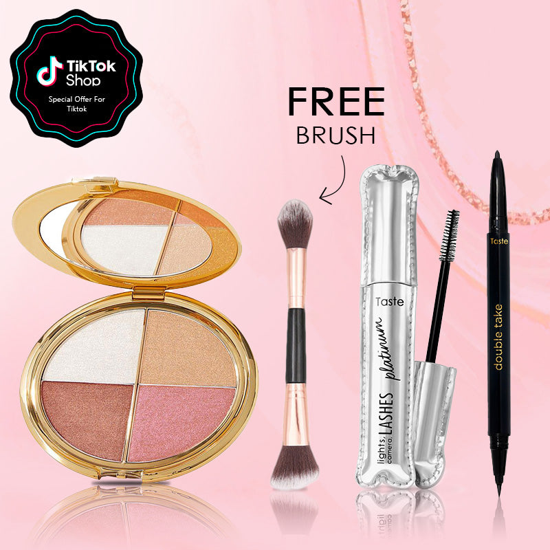 ⛪Last 3 hours 60% off⏰eye & cheek palette - eyeshadow and highlighter makeup (with Detachable Brush)
