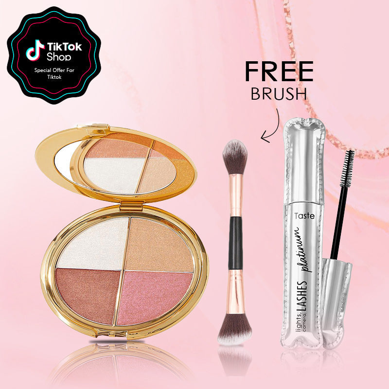 ⛪Last 3 hours 60% off⏰eye & cheek palette - eyeshadow and highlighter makeup (with Detachable Brush)