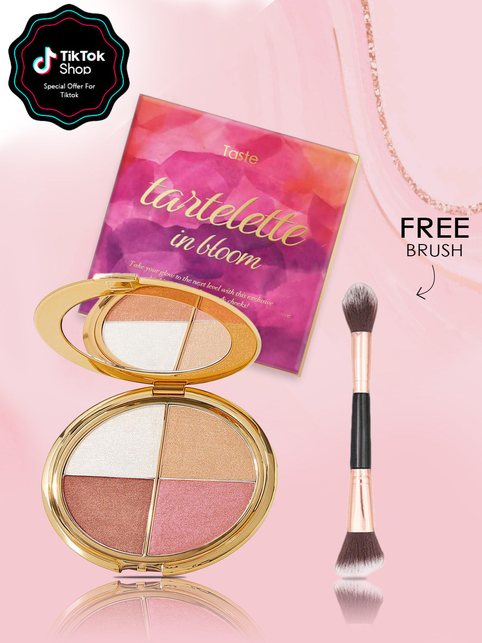 ⛪Last 3 hours 60% off⏰eye & cheek palette - eyeshadow and highlighter makeup (with Detachable Brush)
