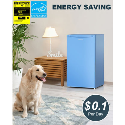 3.2 Cu.Ft Single Door Mini Fridge, Blue-BR321
