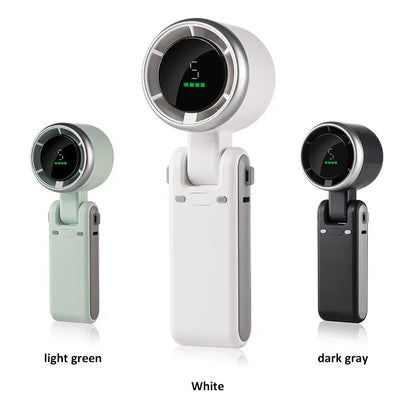 2025 New Hanging Neck Outdoor 180 Degree Folding Desktop Mini Fan Hand-held Folding High-speed Powerful Turbo Fan