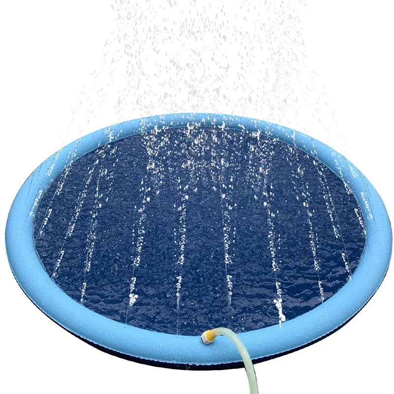 100/150/170cm Summer Pet Sprinkler Pad Cooling Mat Swimming Pool Inflatable Water Spray Pad Summer Cool Dog Bathtub for Dogs