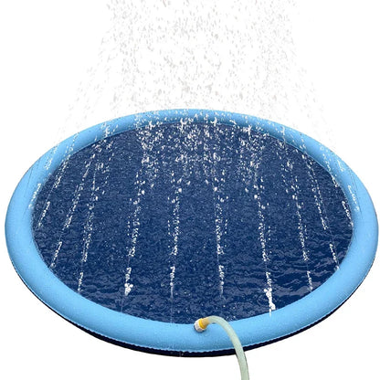 100/150/170cm Summer Pet Sprinkler Pad Cooling Mat Swimming Pool Inflatable Water Spray Pad Summer Cool Dog Bathtub for Dogs