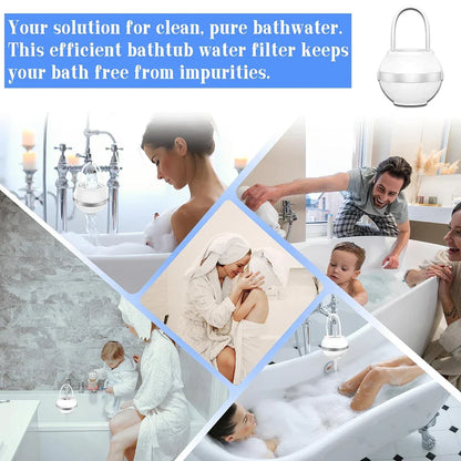 Bath Ball Filter BPA Free Bathtub Water Filter Remove Chlorine Improve Water Quality 8 Stages for Softer Smoother Skin