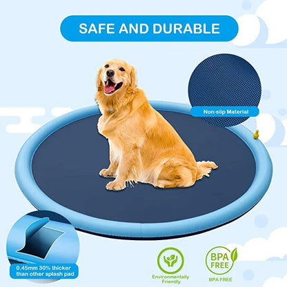 100/150/170cm Summer Pet Sprinkler Pad Cooling Mat Swimming Pool Inflatable Water Spray Pad Summer Cool Dog Bathtub for Dogs