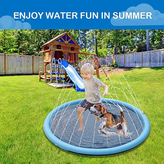 100/150/170cm Summer Pet Sprinkler Pad Cooling Mat Swimming Pool Inflatable Water Spray Pad Summer Cool Dog Bathtub for Dogs