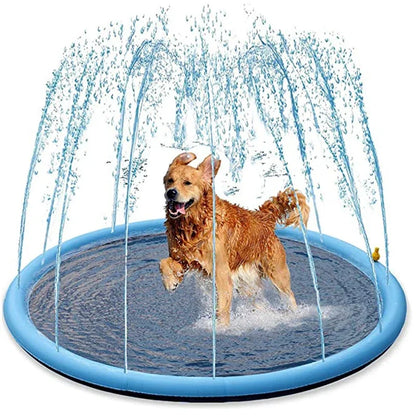 100/150/170cm Summer Pet Sprinkler Pad Cooling Mat Swimming Pool Inflatable Water Spray Pad Summer Cool Dog Bathtub for Dogs