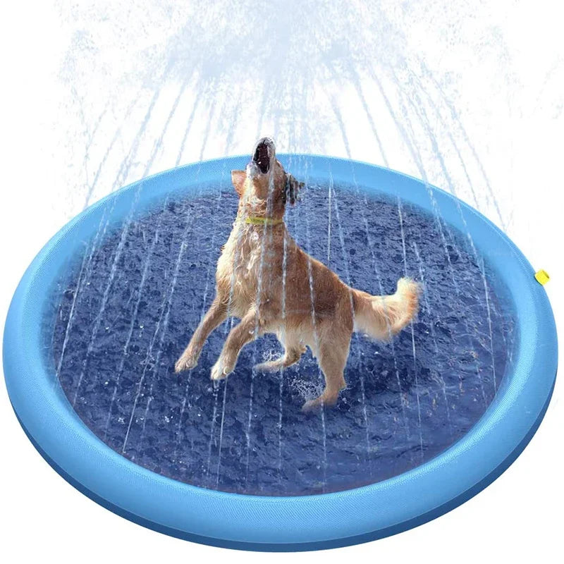 100/150/170cm Summer Pet Sprinkler Pad Cooling Mat Swimming Pool Inflatable Water Spray Pad Summer Cool Dog Bathtub for Dogs